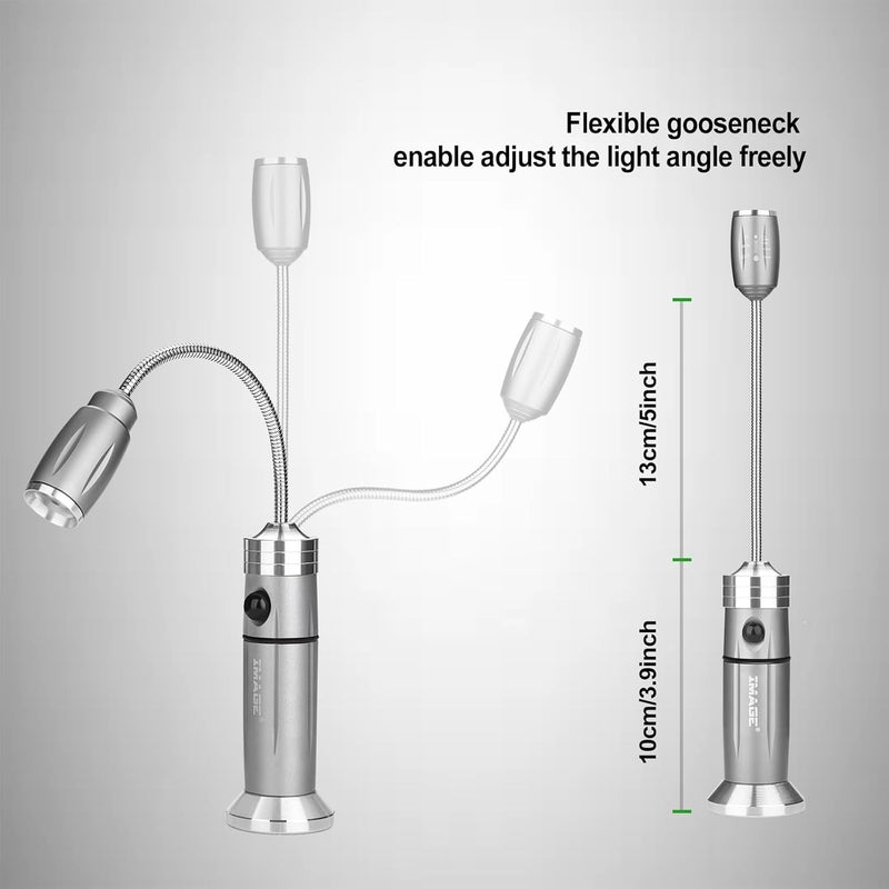 Image Rechargeable Ultra-Bright Barbecue Grill Light with Super Bright LED Lights,360° Flexible Gooseneck Adjustable Pit Boss Smoker BBQ Accessories, Grilling Gifts for Men Dad- 2 Pack - Image 2